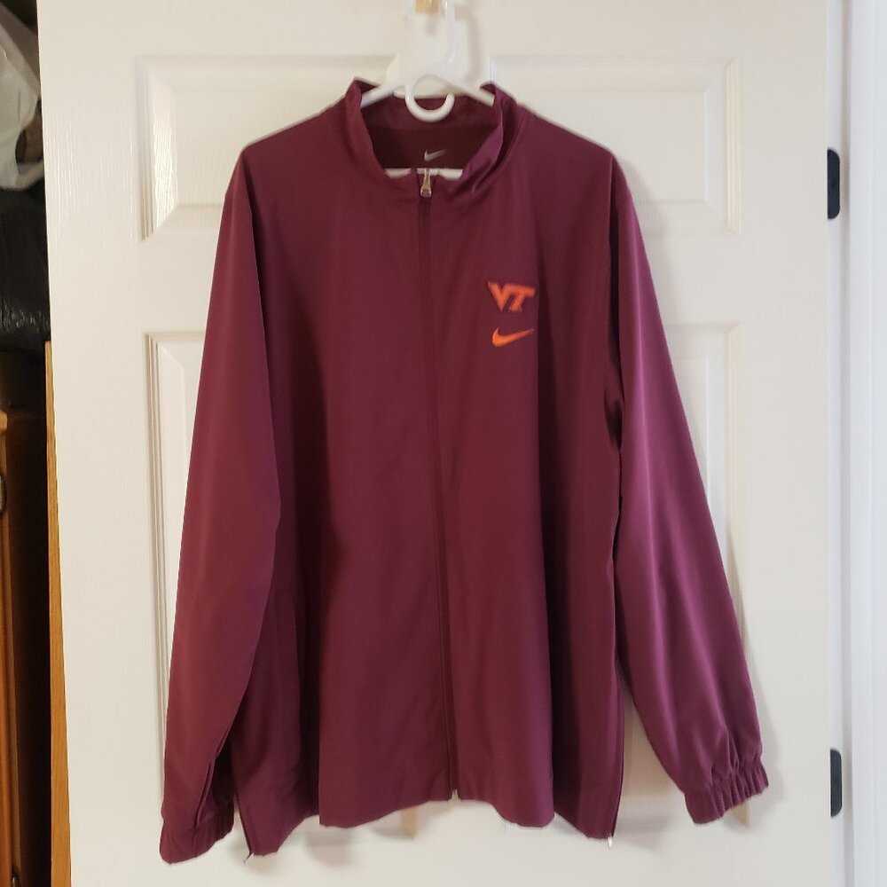 Virginia Tech Hokies Nike‎ Full-Zip Men's Jacket 2XL Expandable Sides NWOT